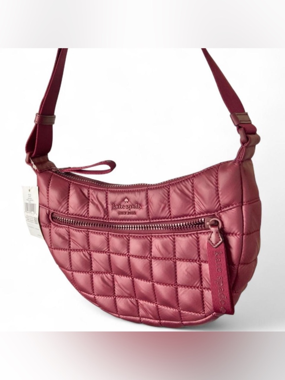 NWT Kate Spade Camden Quilted Large Sling Bag in Blackberry Preserves
